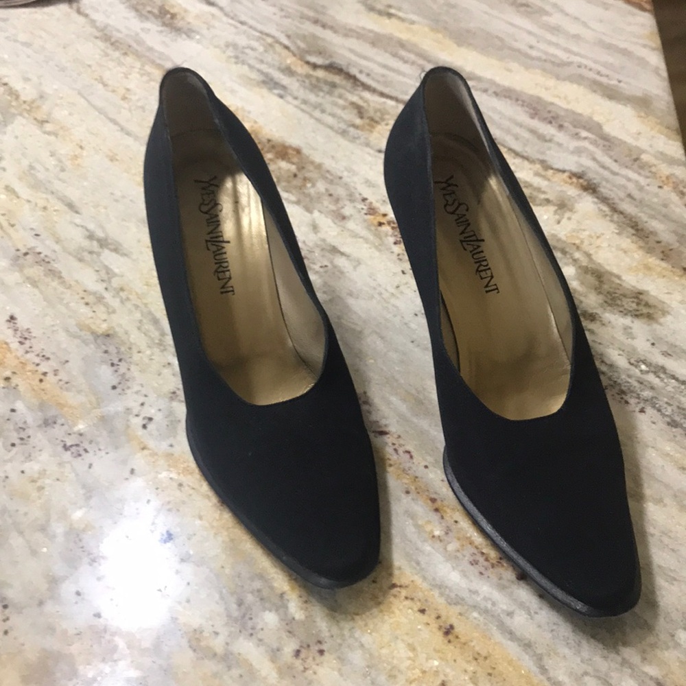 Vintage black YSL heels